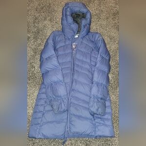Columbia Heavenly Long Hooded Parka Light Blue Puffer Jacket, Womens, Size XS